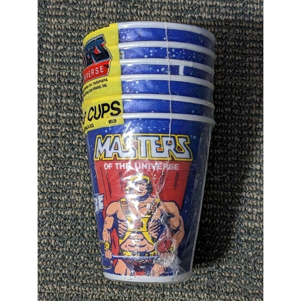 Vtg 1983 He-Man Masters Of The Universe Beverage Cups Party 6pc Foam